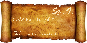 Szőke Ildikó névjegykártya