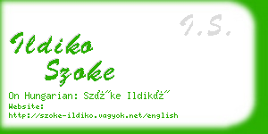 ildiko szoke business card